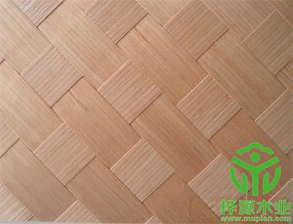 櫻桃編織木皮1mm廠(chǎng)家定做，手工編織板視覺(jué)效果好